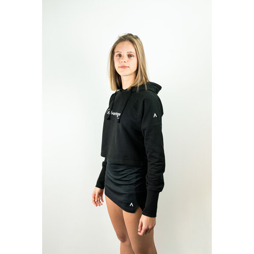 Advantage Cropped Hoodie Black