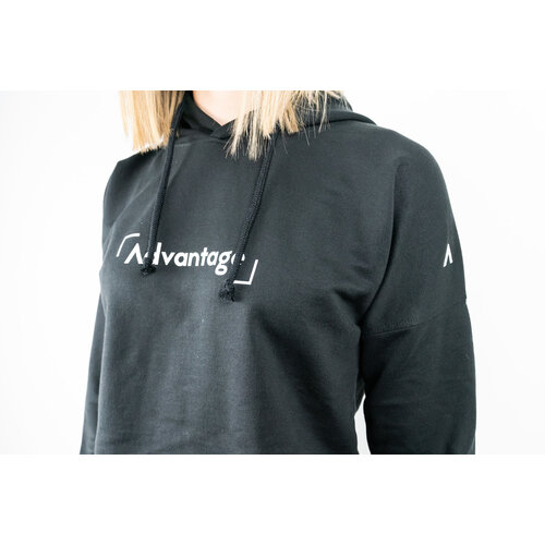 Advantage Cropped Hoodie Black