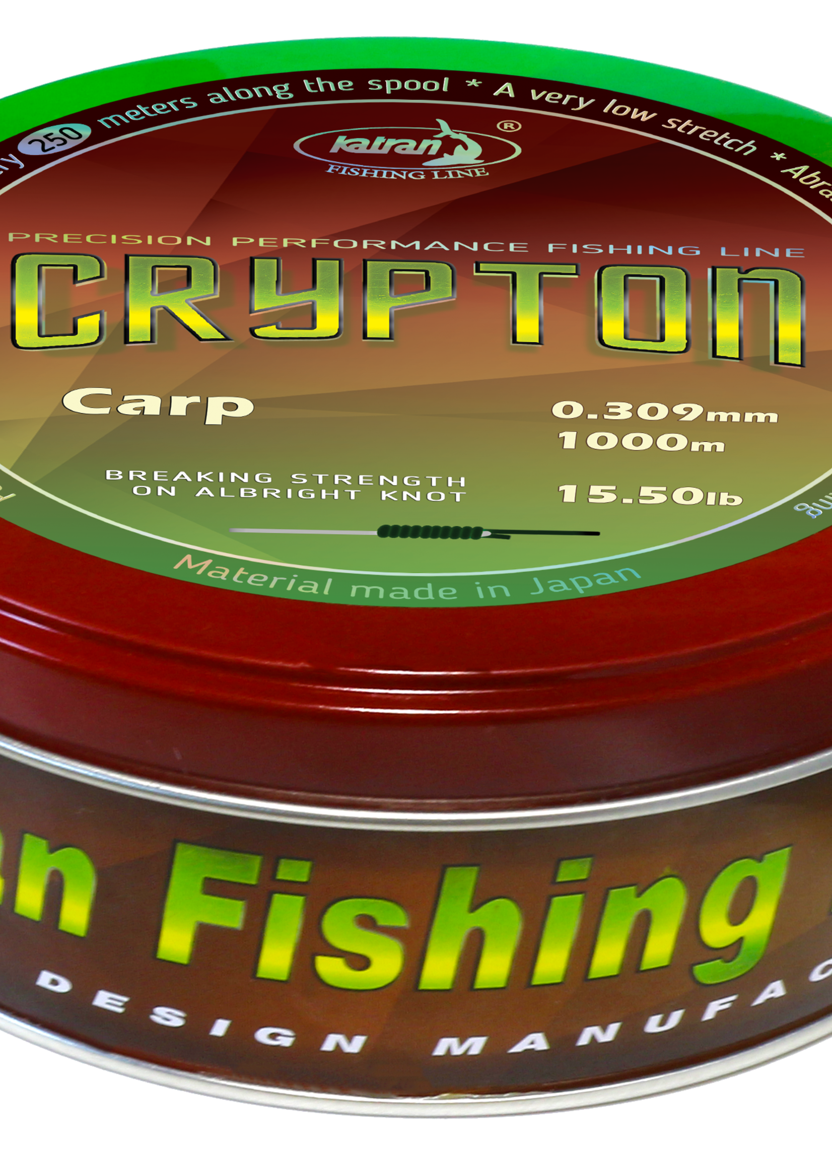 Katran Fishing Fishing Line Crypton Carp 0,309mm  | 7,03 kg |  1000m