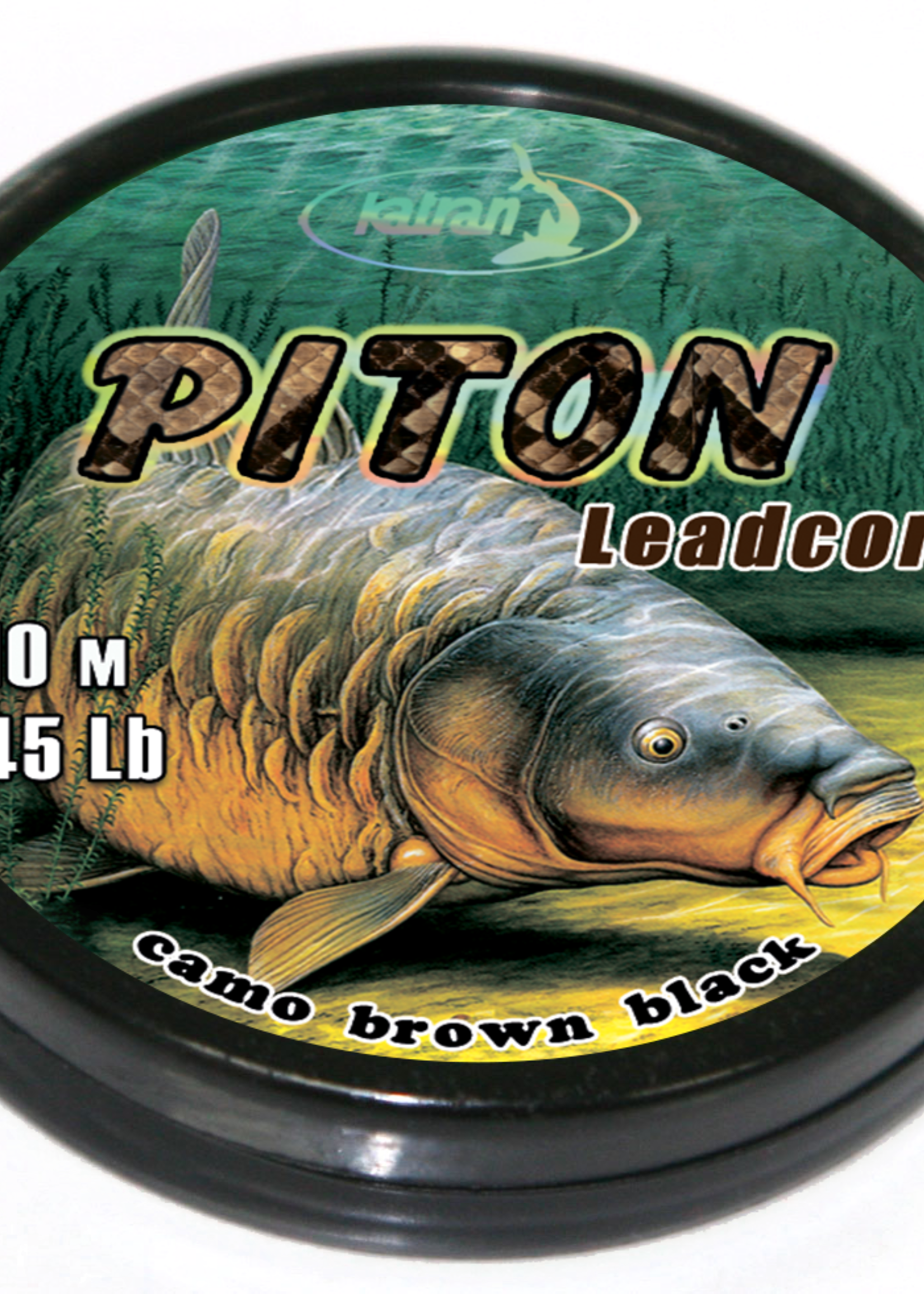 Katran Fishing Lead core PITON camo brown black 45Lb | 10 m