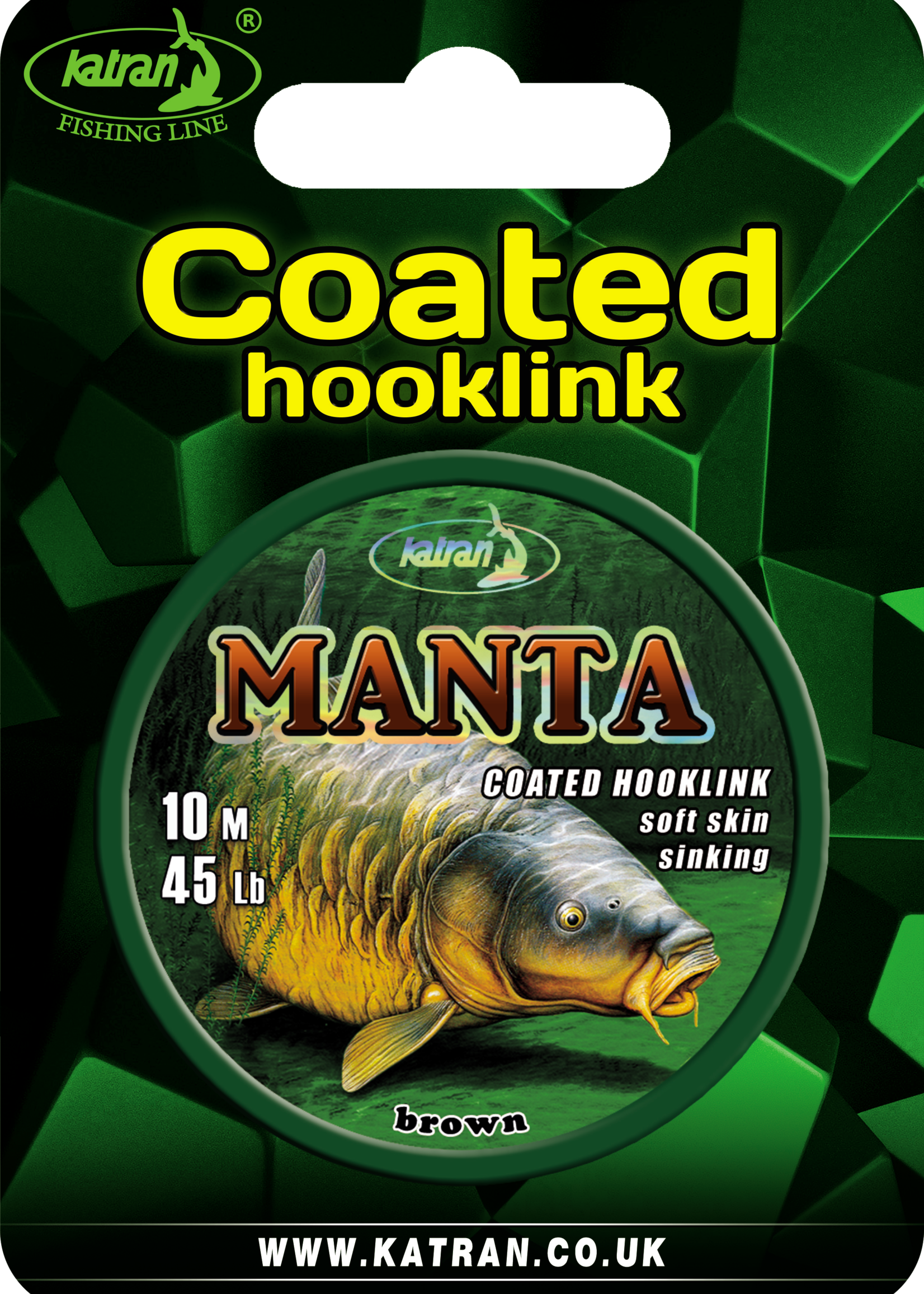 Katran Fishing Coated braided hook links MANTA BROWN 45lb | 10 m