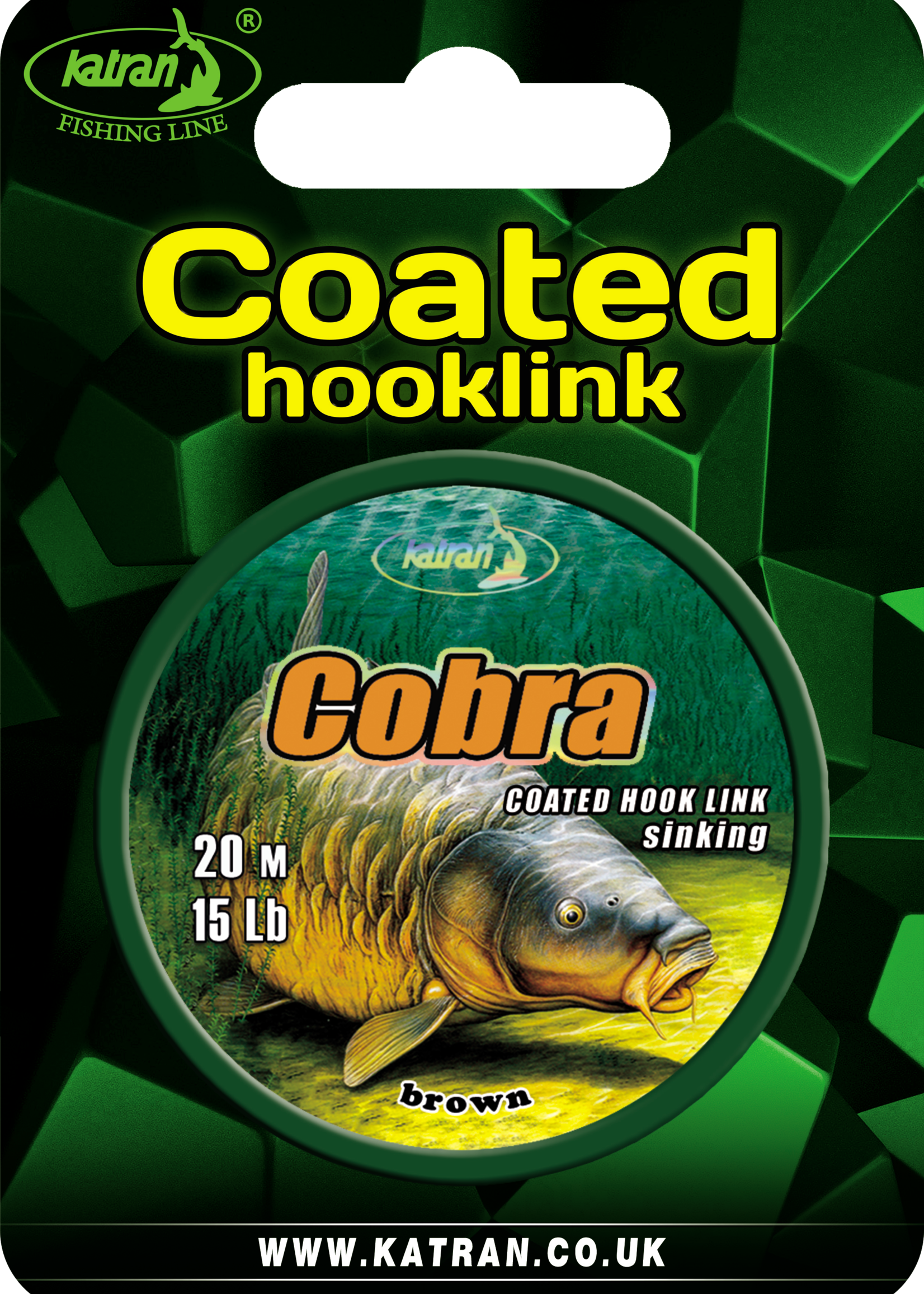 Katran Fishing Coated braided hook links COBRA 15Lb  | 20 m