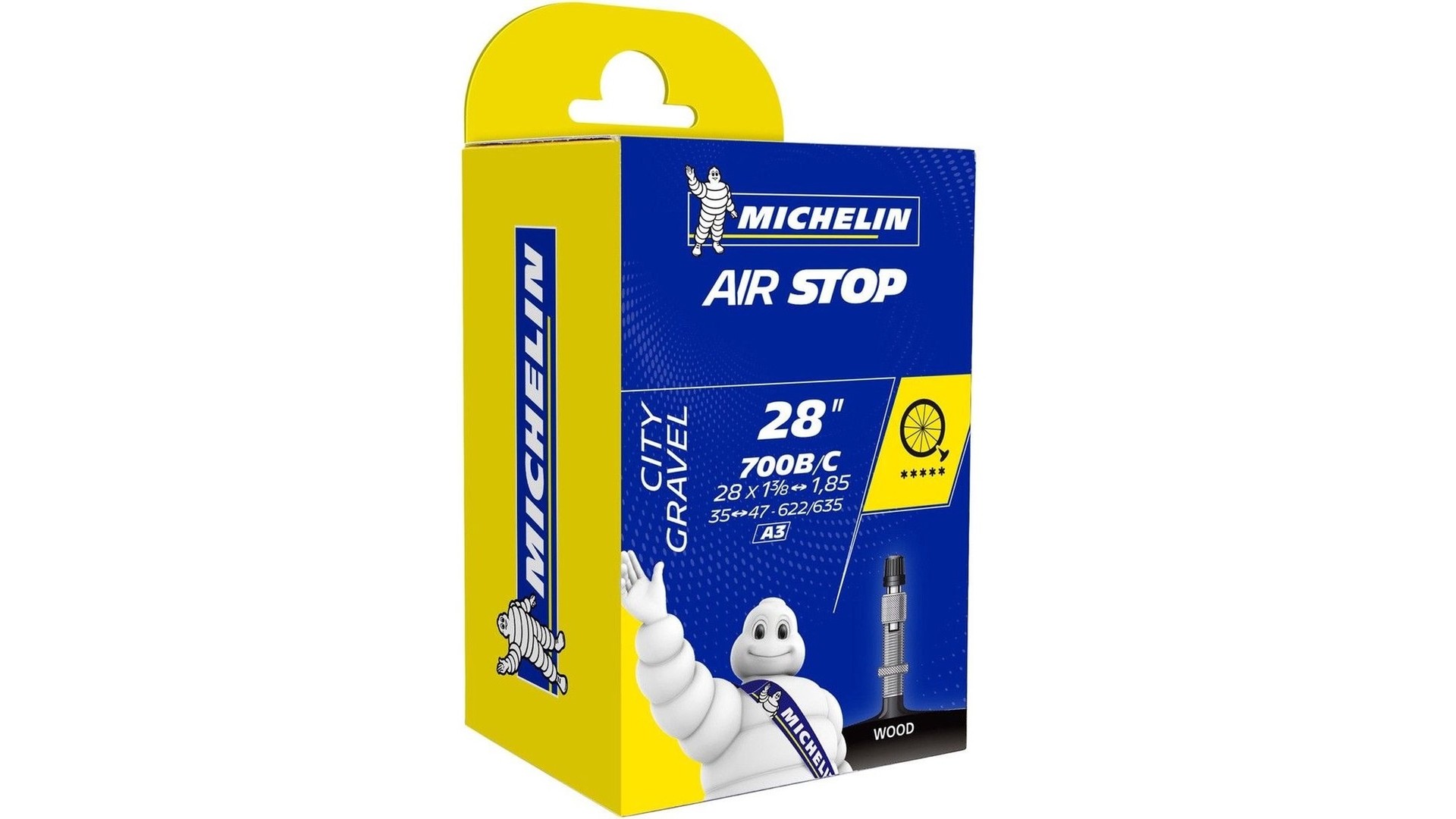 Michelin Michelin Airstop Binnenband City/Gravel 28x13/8-1.85