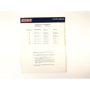 Fiat Used original parts catalog Fiat 850  603.10.270 V-1971