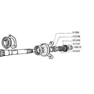 Borgplaat moer aandrijfas 124 Spider