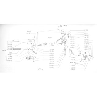 Handbrake cable left Fiat 128 1st series