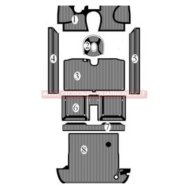 Cicognani Rubber floor mats set Fulvia Coupe 1st series