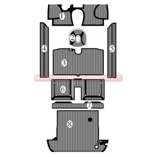 Cicognani Rubber floor mats set Lancia Fulvia Coupe 1st series