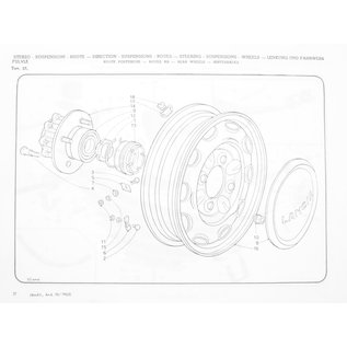 Tool rear axle wheel bearing fastening Fulvia 1st series - Flavia