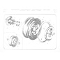 Pin Key wheel bearing rear Lancia Fulvia 2nd series