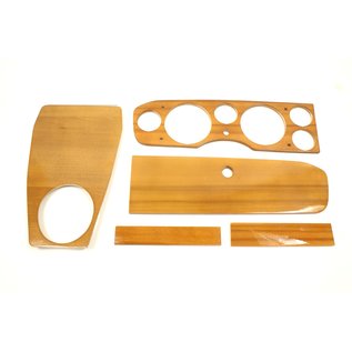 Dashboard wood set 5 pieces Fiat 124 Spider