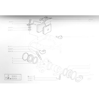 Bremssattelführung hinten Dino 2400