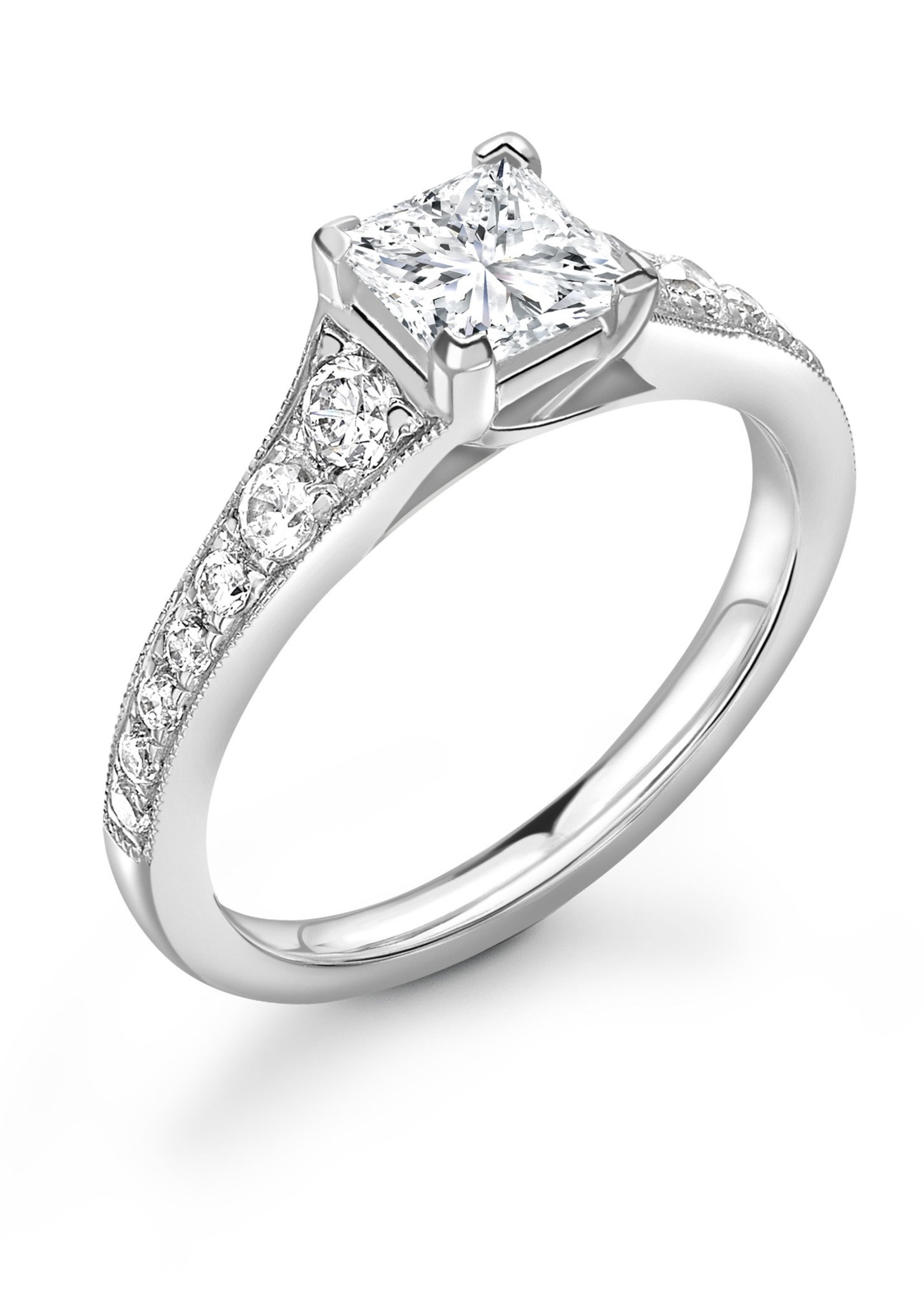 Princesse Verlovingsring Met Zijsteentjes LVNRX3223s - Juwelier Emilie - Valentino Verlovingsringen Juwelen Horloges Juwelen maat