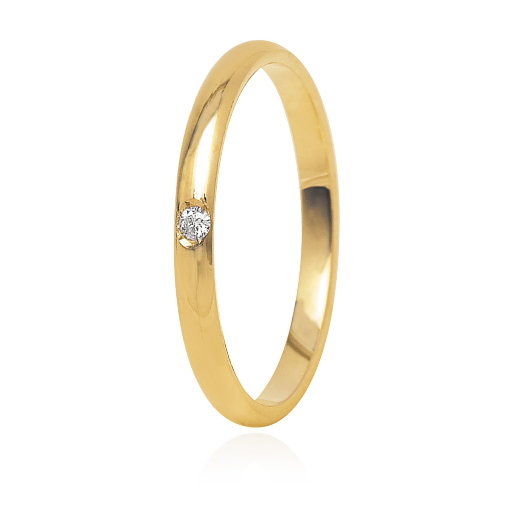 Trouwring Geel Goud Met Diamant - Juwelier Luciana - Valentino  Verlovingsringen Juwelen Horloges Reparaties Juwelen op maat