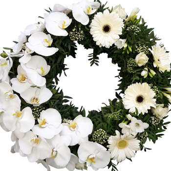 Handwerk Urn wreath Orchids