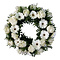 Handwerk met liefde en aandacht Urne couronne de roses blanches