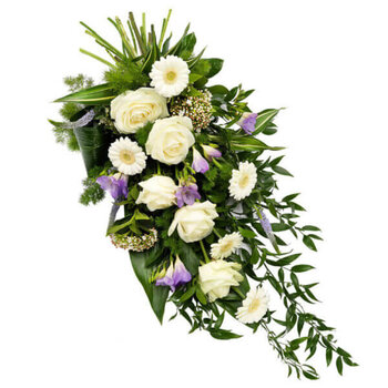 Handwerk Funeral Bouquet White and Lilac