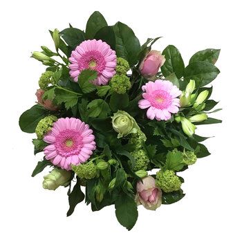 Handwerk met liefde en aandacht White & Pink Bouquet