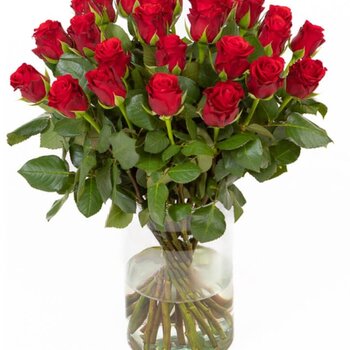 Handwerk met liefde en aandacht Boeket Rode Rozen