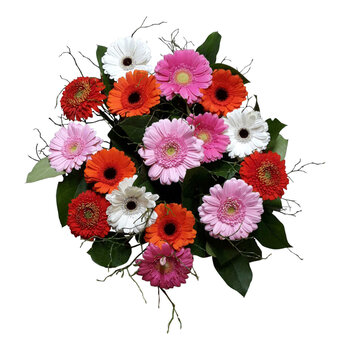 Handwerk met liefde en aandacht Gerbera Bouquet Mix