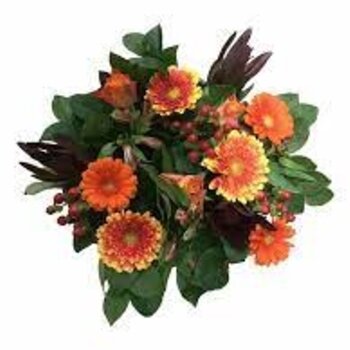 Handwerk met liefde en aandacht Bouquet Orange & Rouge
