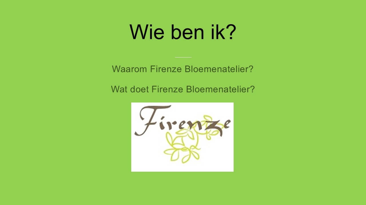 Wie is of waarom Firenzebloemen.be