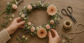 Bloemenkroon maken
