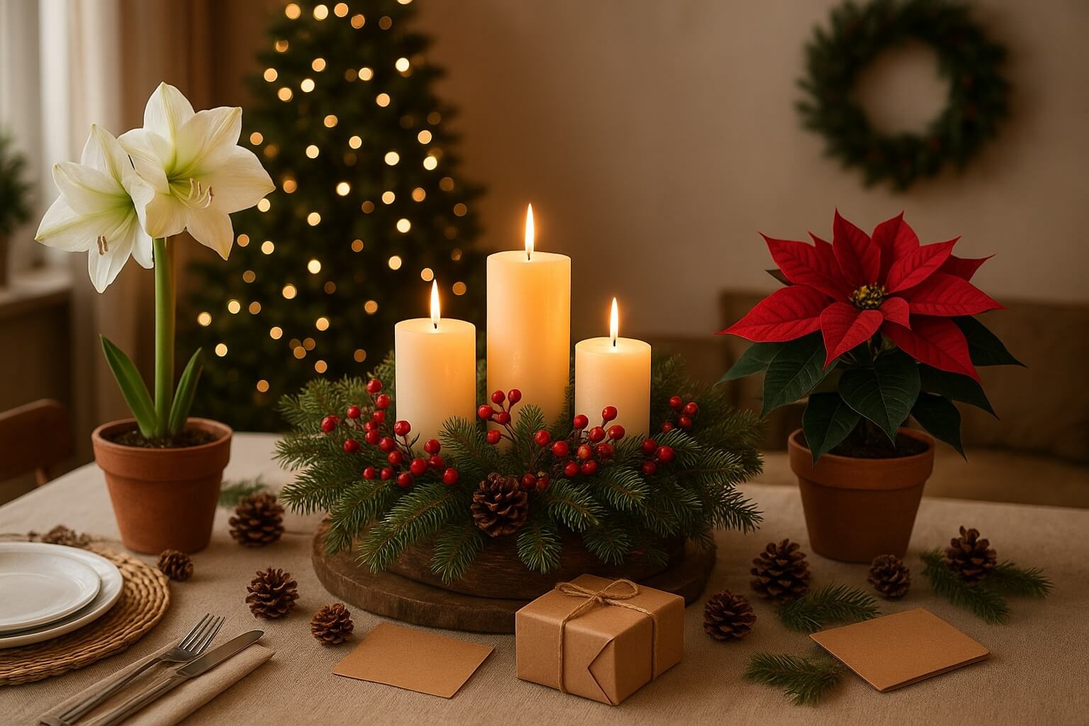 Fleurs et Plantes comme Cadeau de Noël Durable