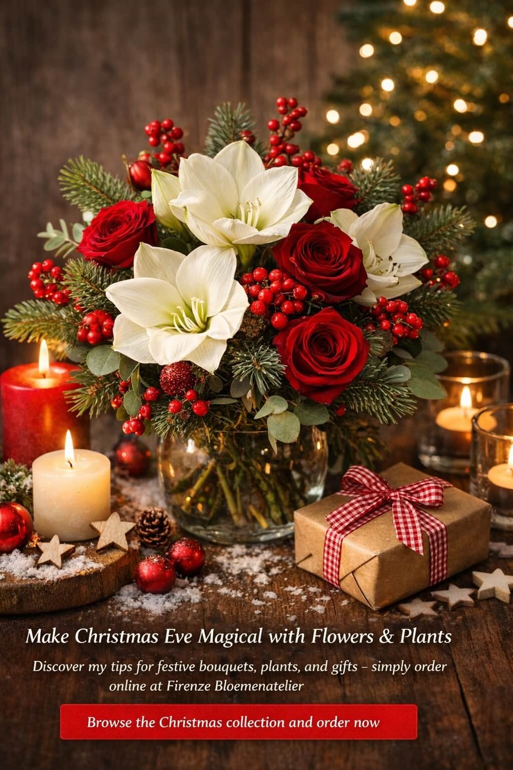 Make Christmas Eve Magical with Flowers & Christmas Plants