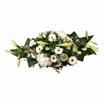 Modern White Funeral Arrangement