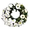 Firenze Bloemenatelier – Handgemaakte Boeketten, Bloemstukken & Planten Urn Wreath White Orchids & Germini