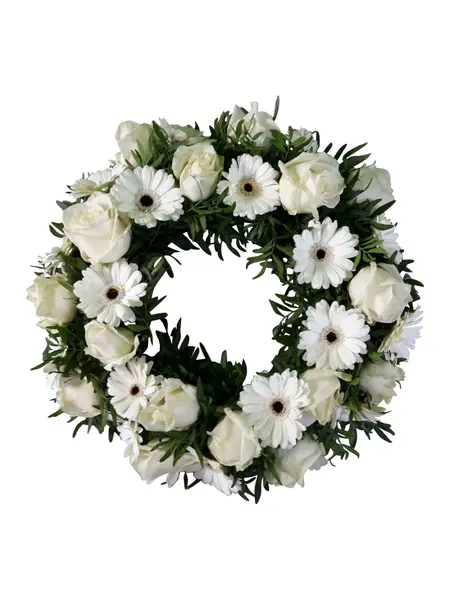 Couronne Funéraire Roses & Germinis