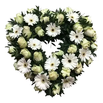 Firenze Bloemenatelier – Handgemaakte Boeketten, Bloemstukken & Planten Pièce funéraire coeur ouvert