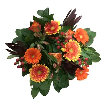 Boeket Oranje & Rood