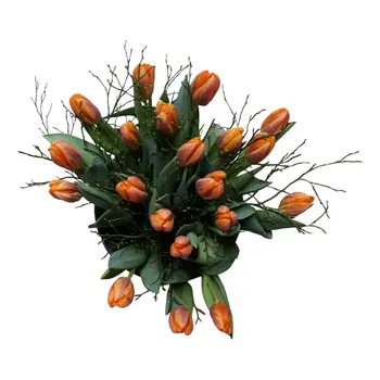 Bouquet de Tulipes Orange avec Myrtille