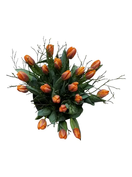 Bouquet de Tulipes Orange avec Myrtille
