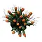  Orange Tulip Bouquet with Blueberry Foliage