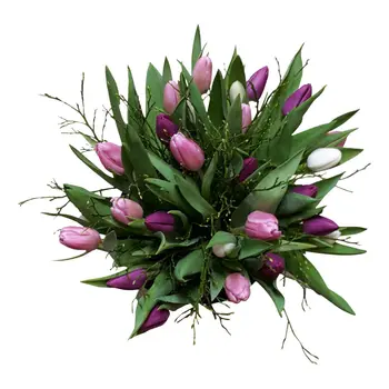 Tulpen Boeket Pastel met Speelse Bosbes