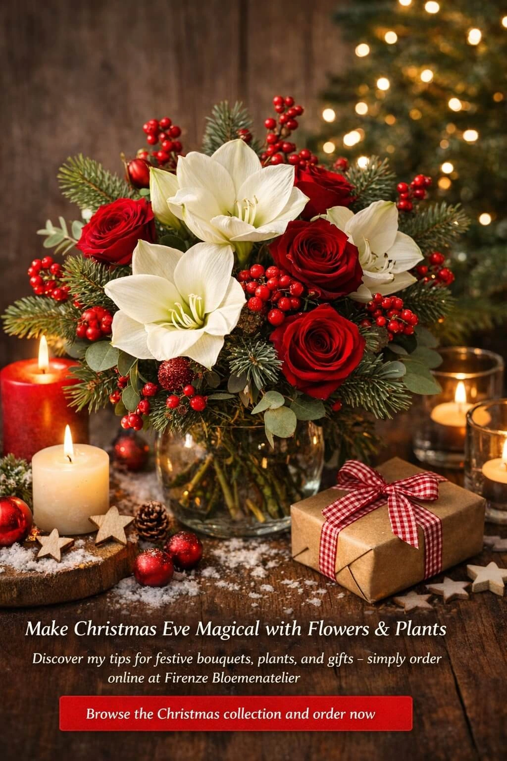 Make Christmas Eve Magical with Flowers & Christmas Plants