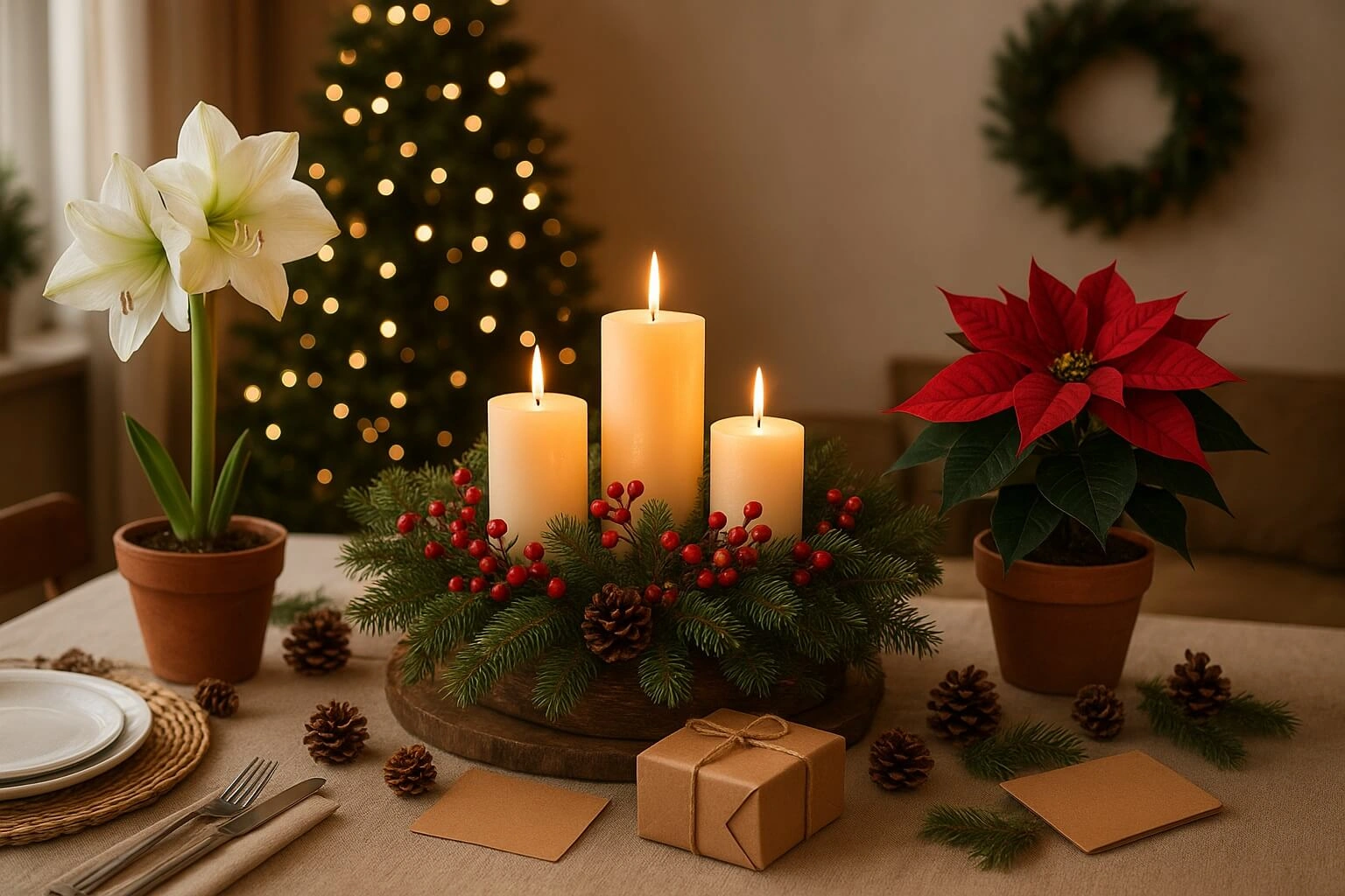 Fleurs et Plantes comme Cadeau de Noël Durable