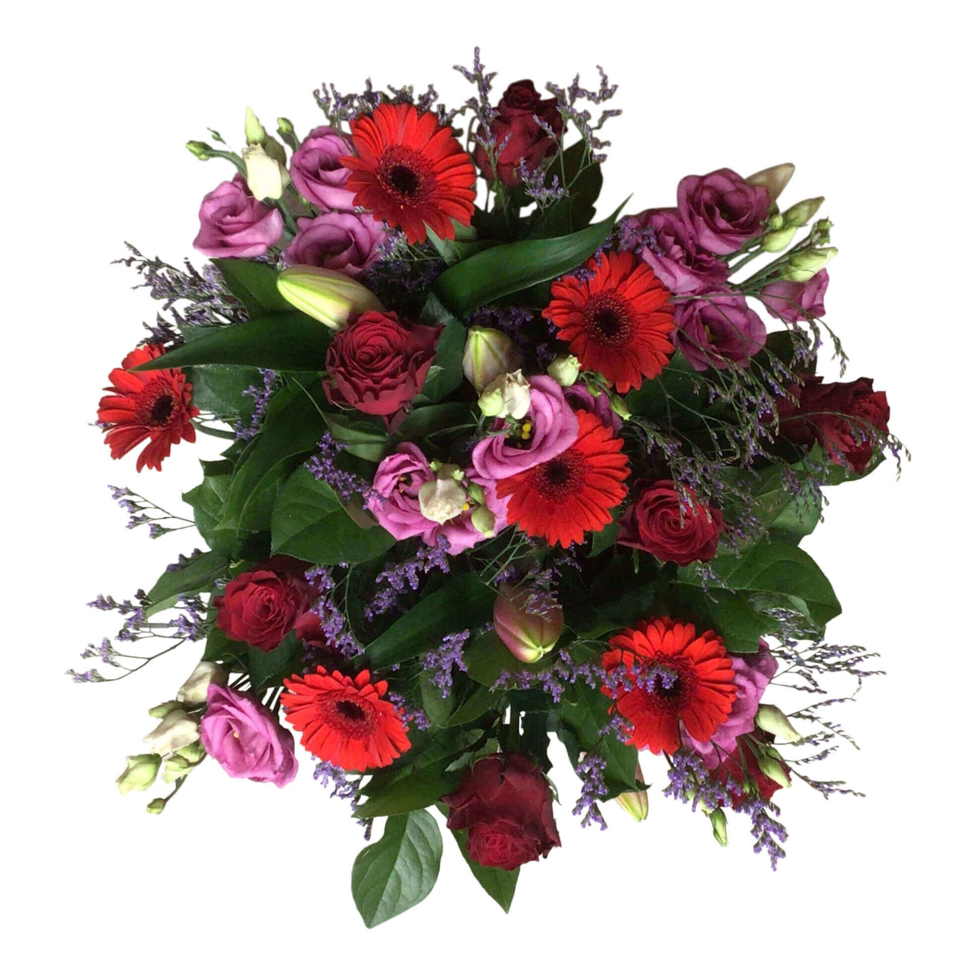 Handgebonden bloemen, vers gemaakt in ons atelier. Bestel vóór 14u en wij leveren vandaag nog.
