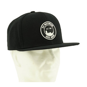 Snap back noir logo silicone patch