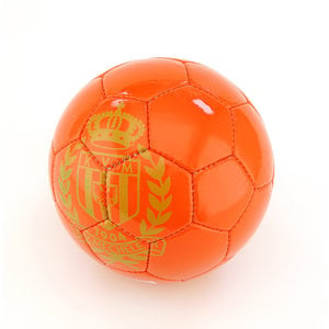 Ballon de foot 5 rouge logo doré