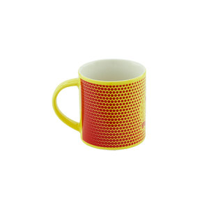 Tasse jaune rouge bubble