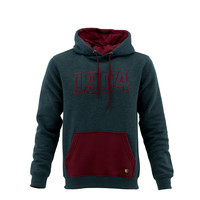 Topfanz Hoodie gris foncé / bordeaux 1904