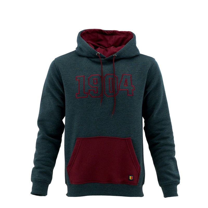 Topfanz Hoodie gris foncé / bordeaux 1904