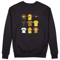 Topfanz Zwarte sweater met iconische KVM shirts