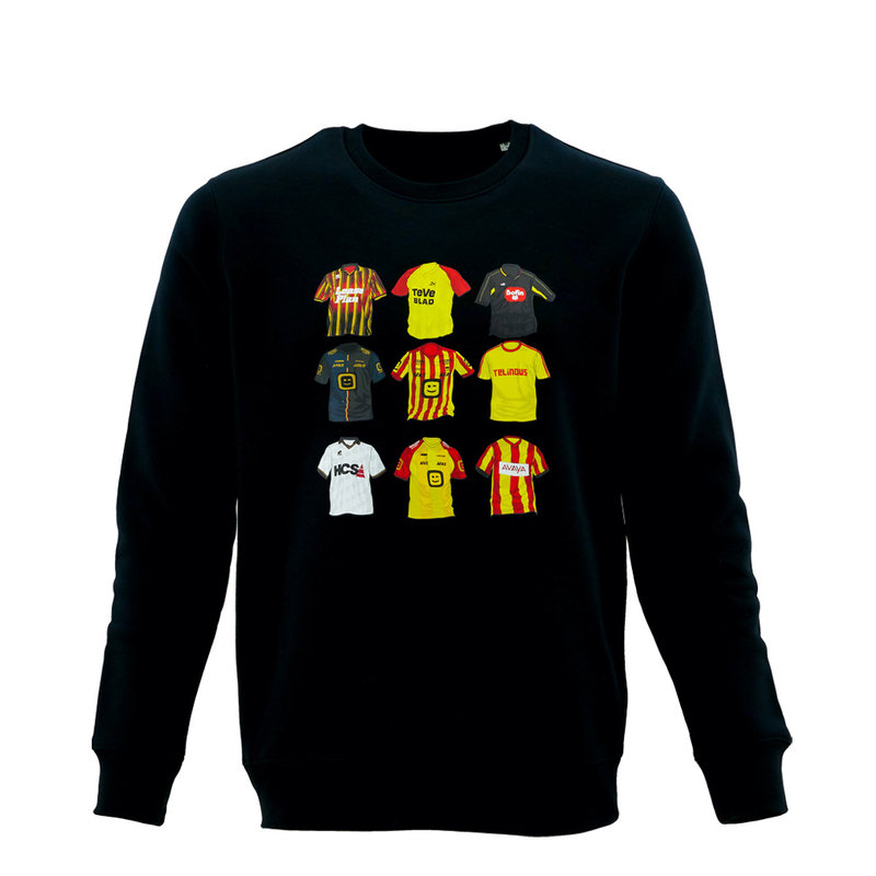 Topfanz Zwarte sweater met iconische KVM shirts