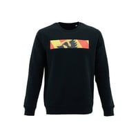 Topfanz Zwarte sweater met detail clubembleem