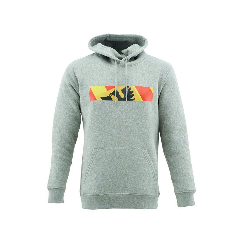 Topfanz Grijze hoodie met detail clubembleem